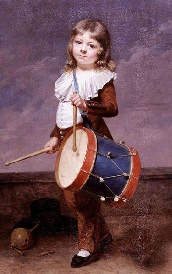 Martin  Drolling Portrait of the Artists Son as a Drummer oil painting image